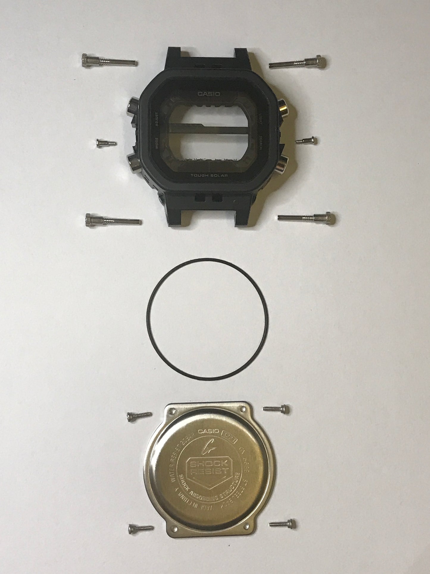 Casio G-Shock GX-56BB-1 Brand New Parts Watch case with crystal Solar Panel O-Ring Back Plate and Screws gx56 gx-56