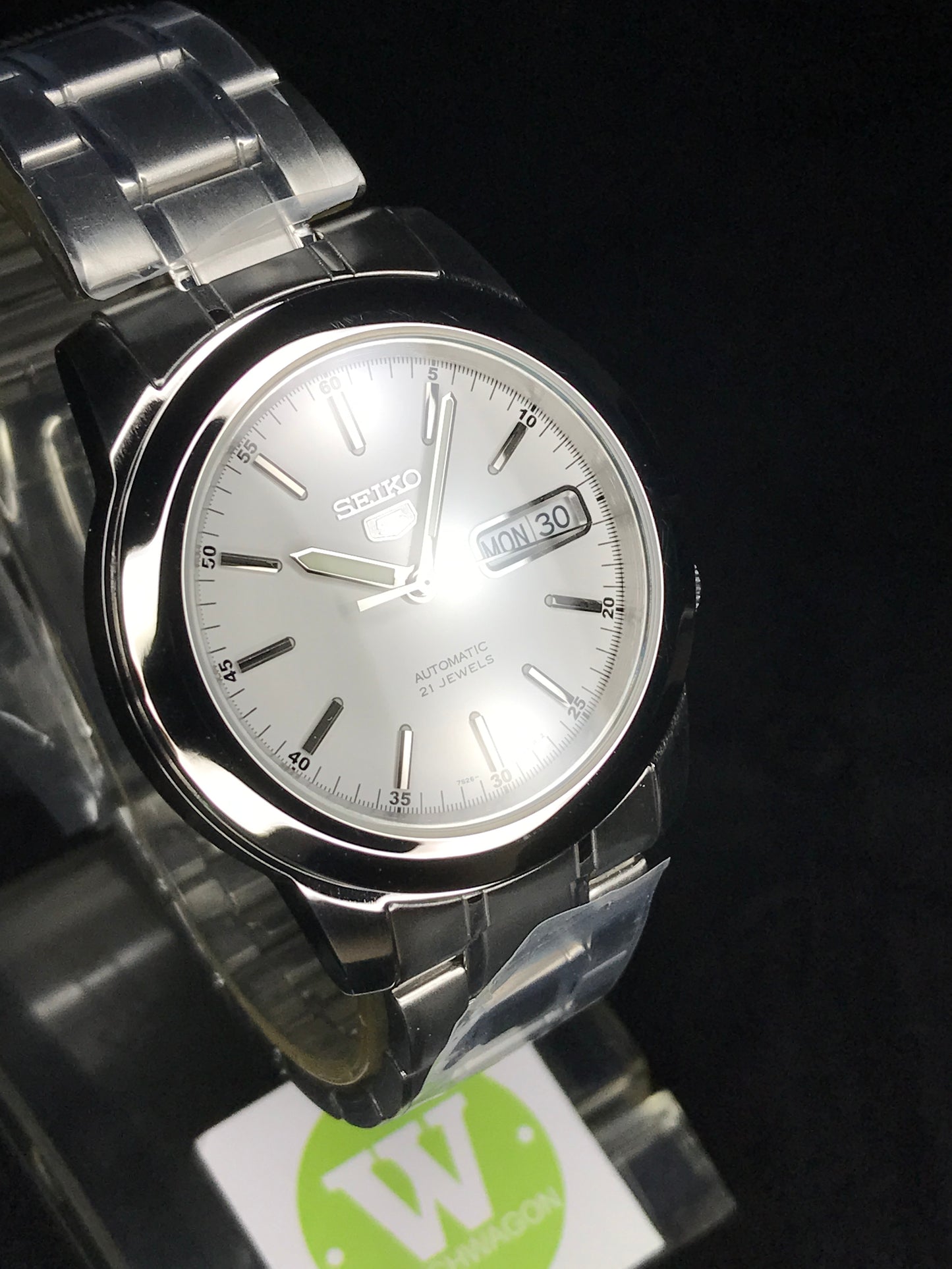Seiko 5 Sports SNKE49K1 White Dial Automatic Steel Bracelet Gents Watch Case Width 38.50 mm SNKE49 SNKE49K
