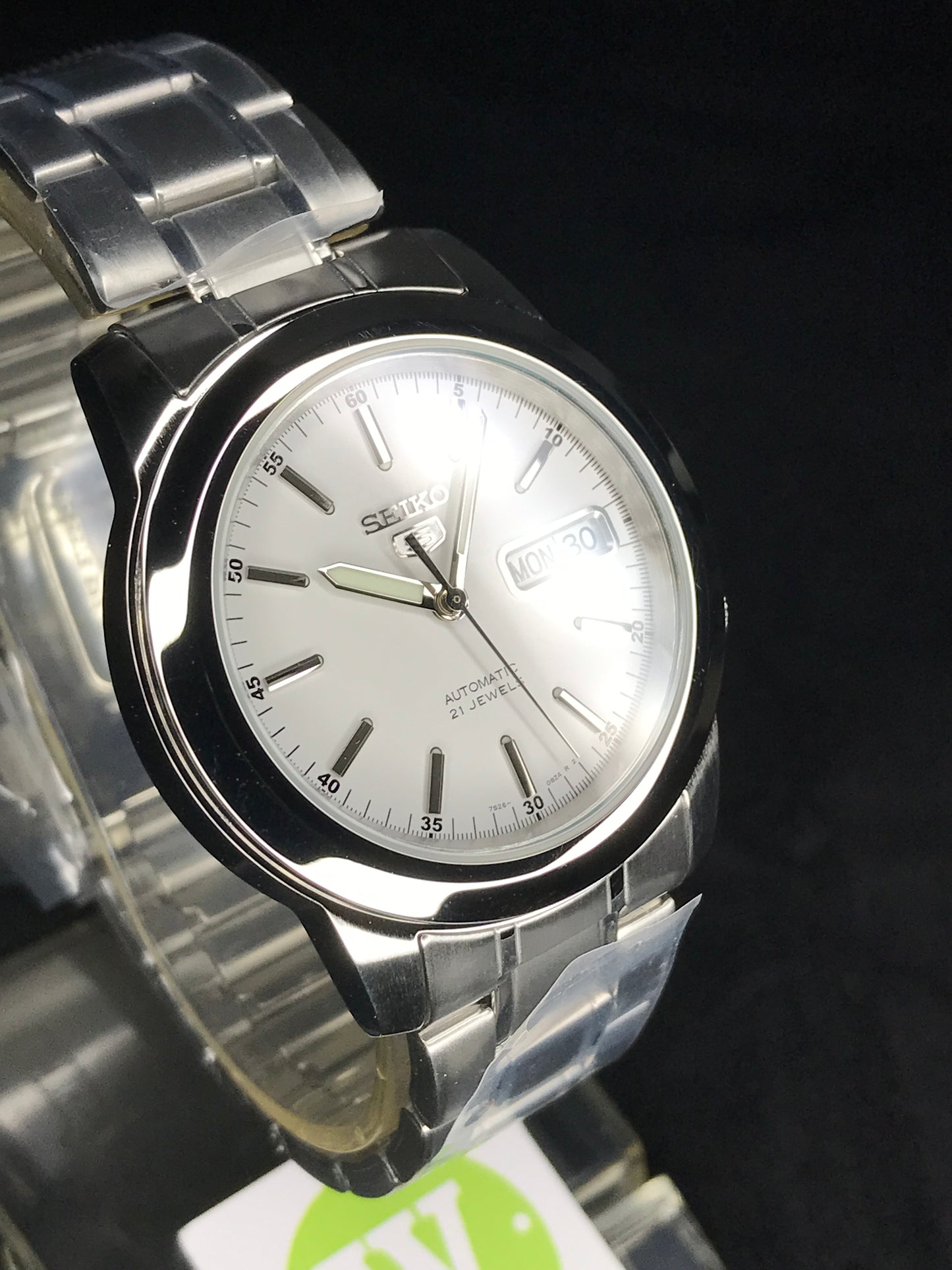 Seiko 5 Sports SNKE49K1 White Dial Automatic Steel Bracelet Gents Watch Case Width 38.50 mm SNKE49 SNKE49K