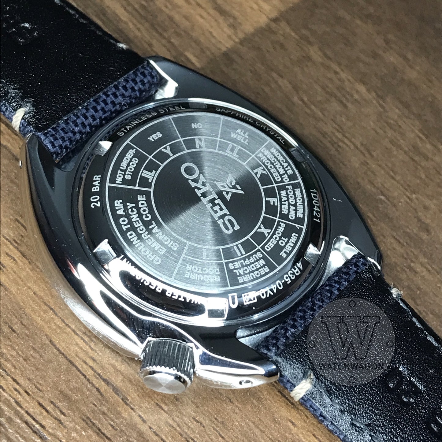 Seiko Prospex SRPG15K1 Land Tortoise 200m Water Resistant Sapphire Crystal Blue Dial Blue Polyester Strap Gents Watch