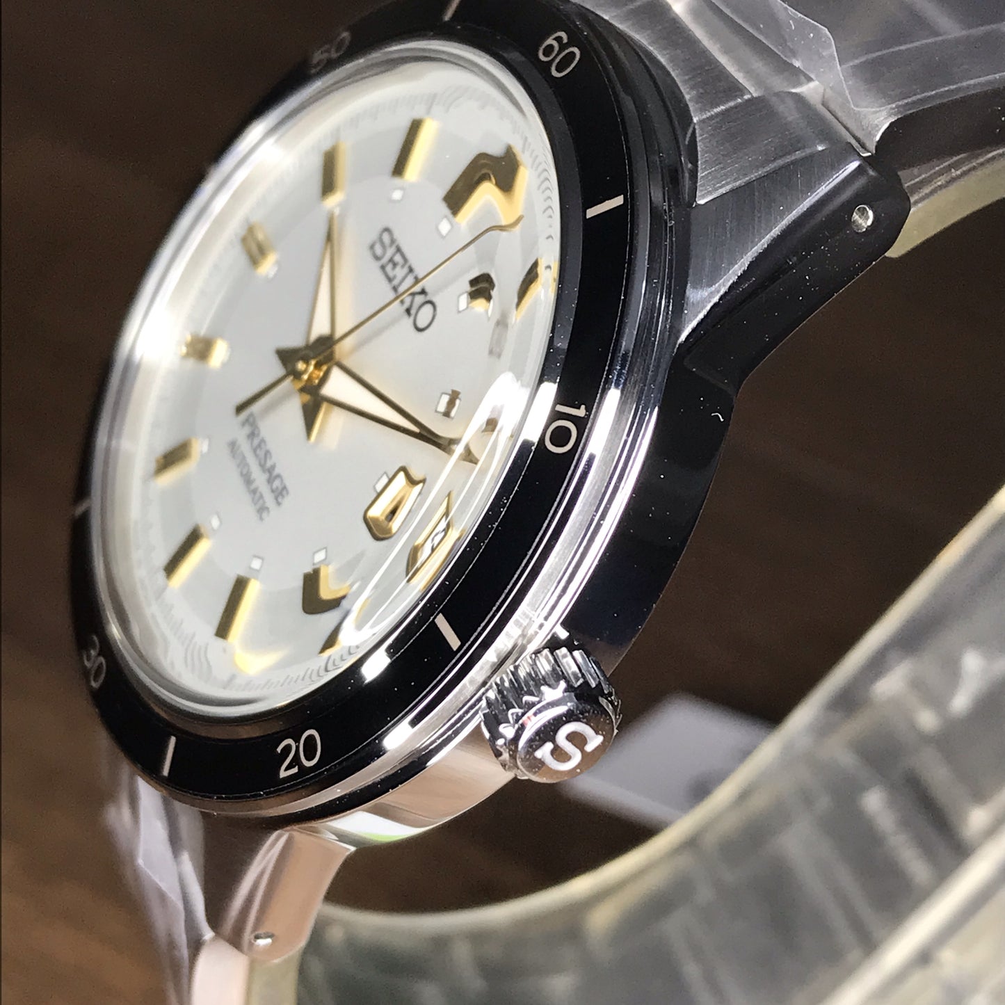 Seiko Presage SRPG03J1 Made in Japan Automatic Gents Dress Watch Cream Dial Stainless Steel Bracelet SRPG03J SRPG03