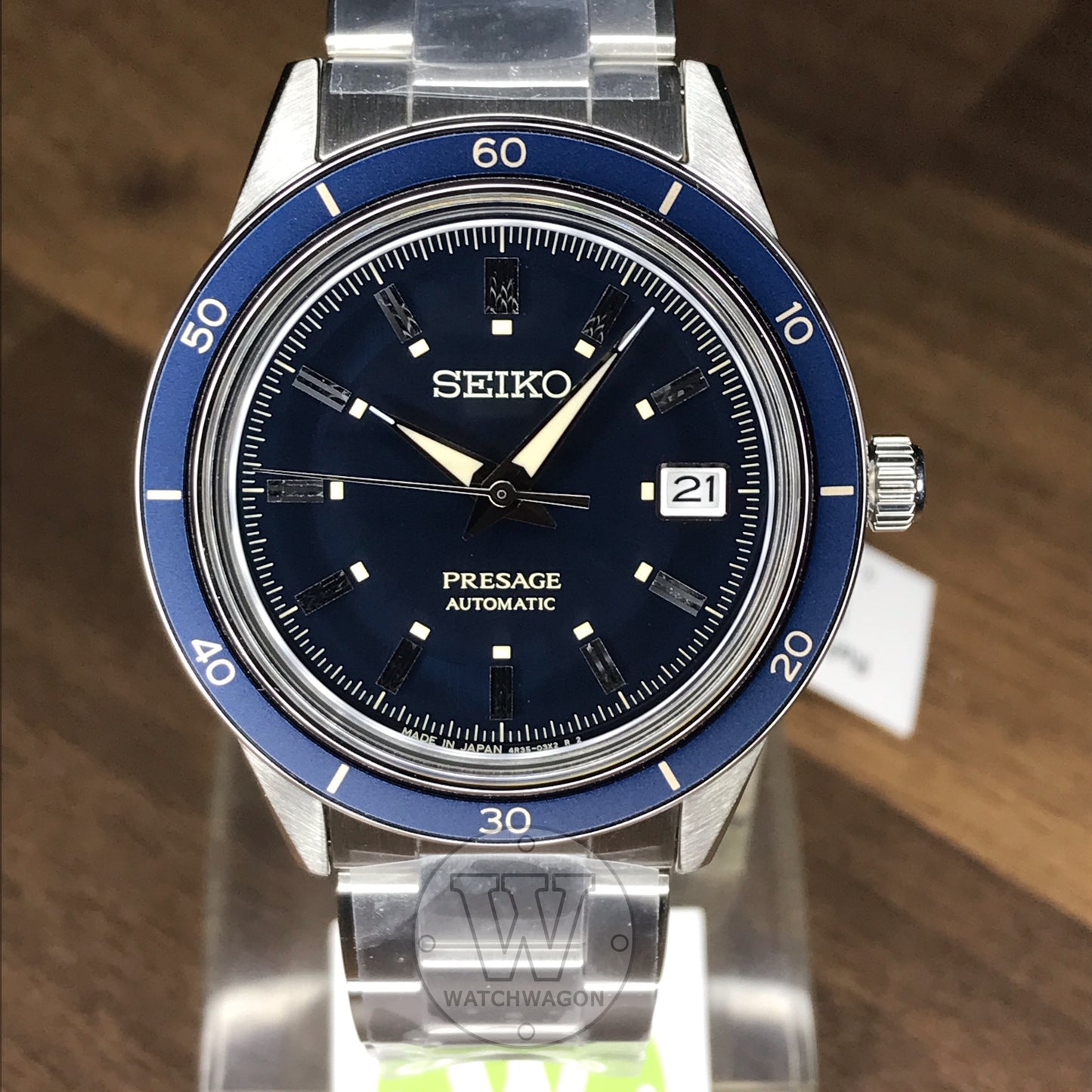 Seiko Presage SRPG05J1 Made in Japan Automatic Gents Dress Watch Blue Dial Stainless Steel Bracelet SRPG05J SRPG05