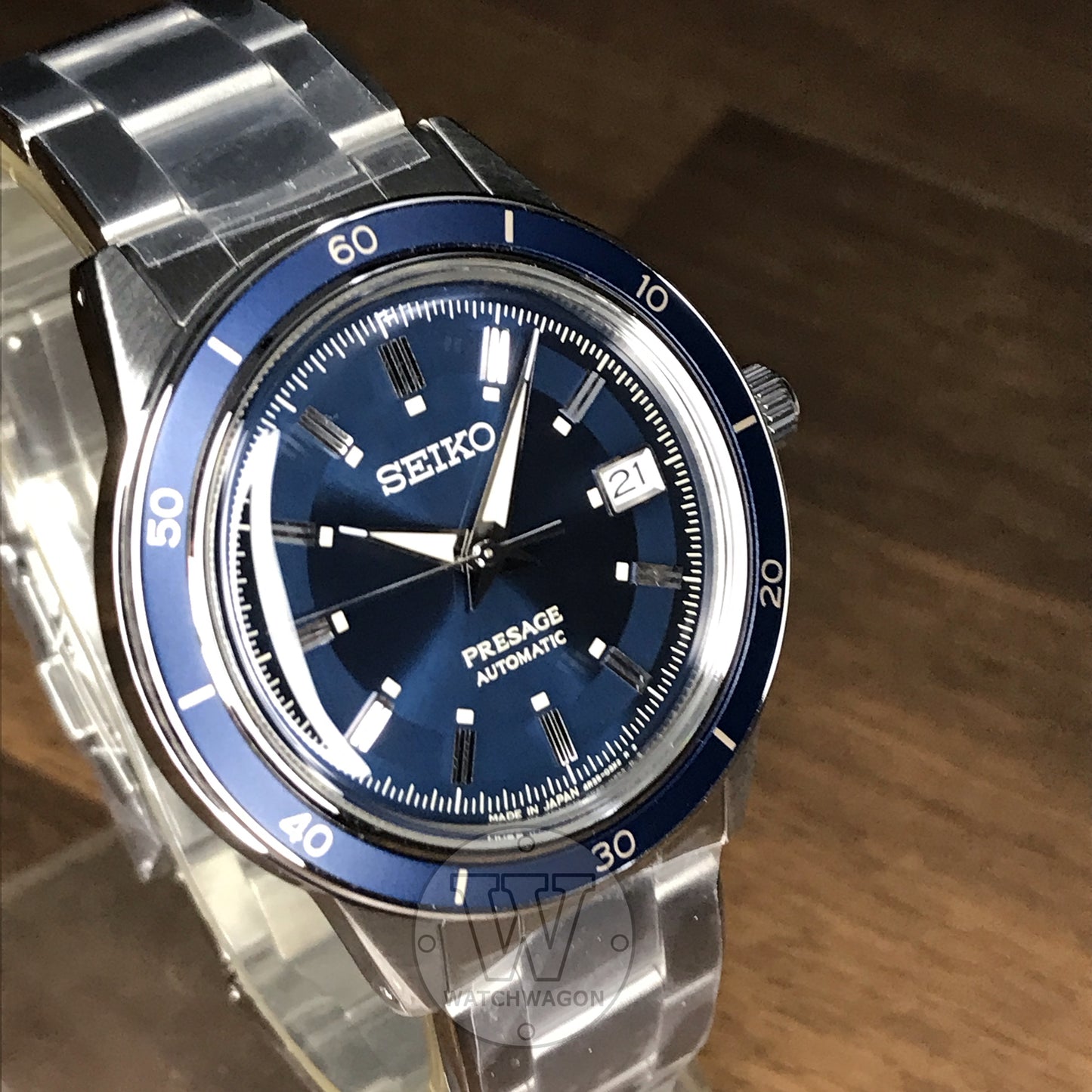 Seiko Presage SRPG05J1 Made in Japan Automatic Gents Dress Watch Blue Dial Stainless Steel Bracelet SRPG05J SRPG05