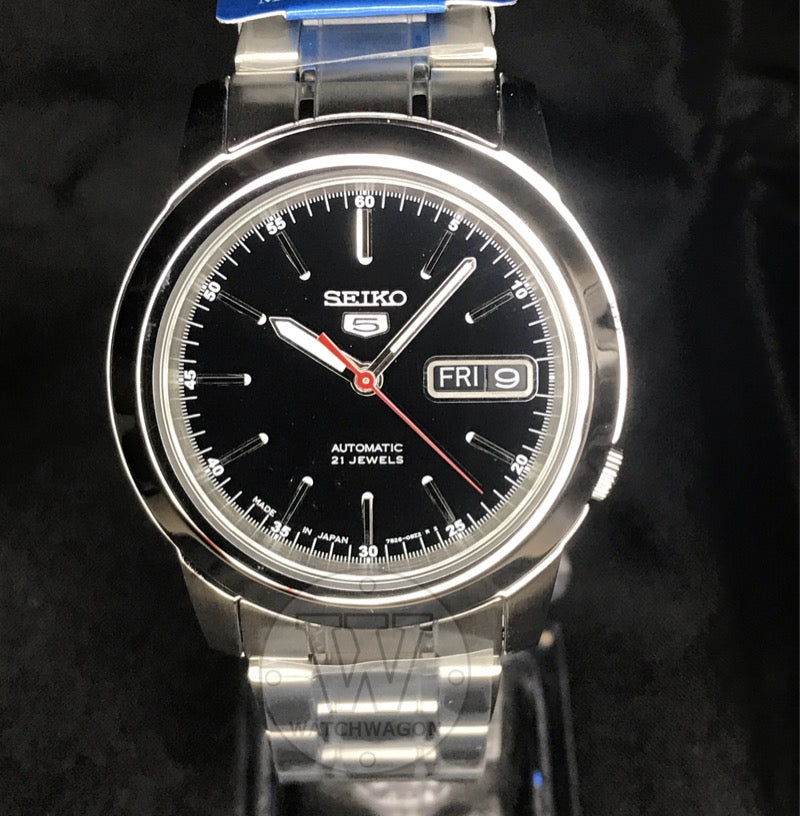 Seiko 5 Sports SNKE53J1 Made in Japan Black Dial Automatic Gents Watch Stainless Steel Bracelet Case Width 38.5 mm