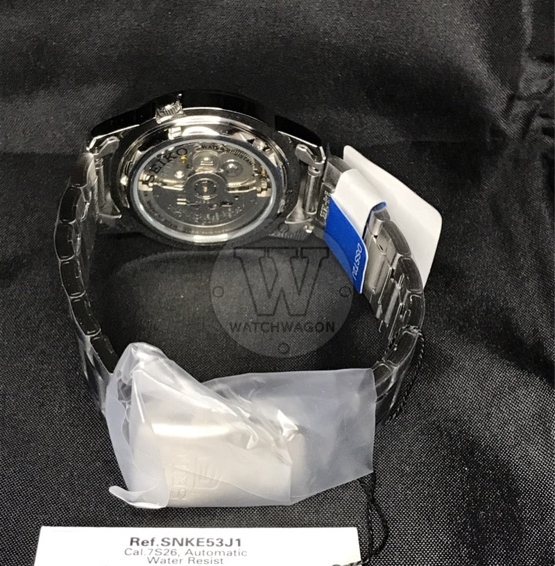 Seiko 5 Sports SNKE53J1 Made in Japan Black Dial Automatic Gents Watch Stainless Steel Bracelet Case Width 38.5 mm