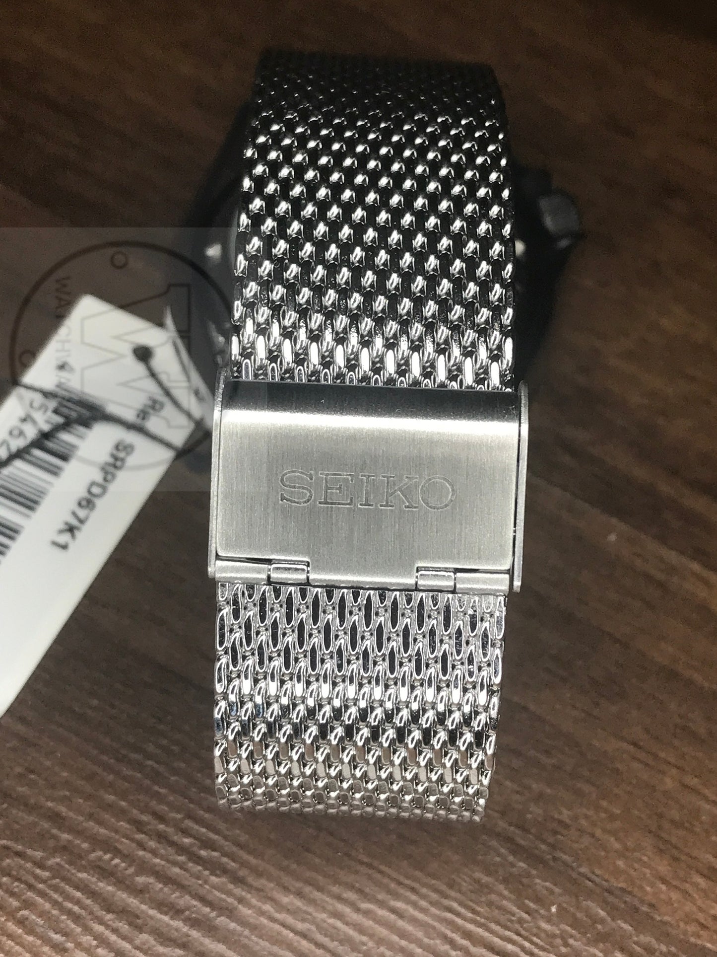 Seiko 5 Sports SRPD67K1 Automatic Gents Watch Beige Dial Steel Mesh bracelet srpd67 srpd67k