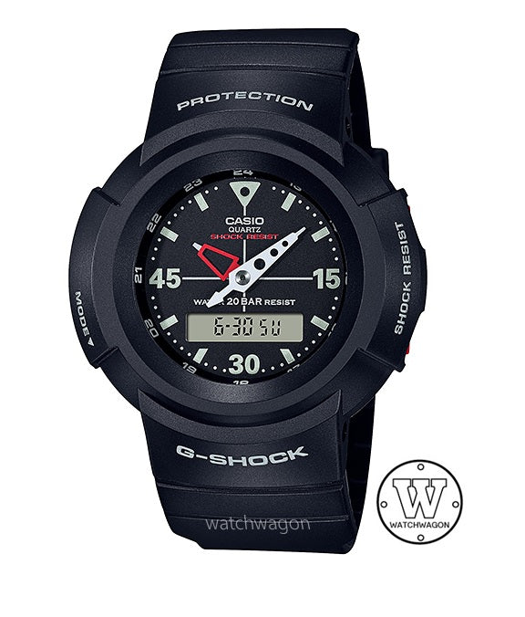 Casio G-Shock AW-500E-1E Analog Digital Black Resin Band Unisex Sports Watch aw-500