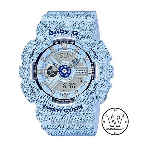 Casio Baby-G BA-110DC-2A3 Denim Series Analog Digital Ladies Watch BA-110 BA110