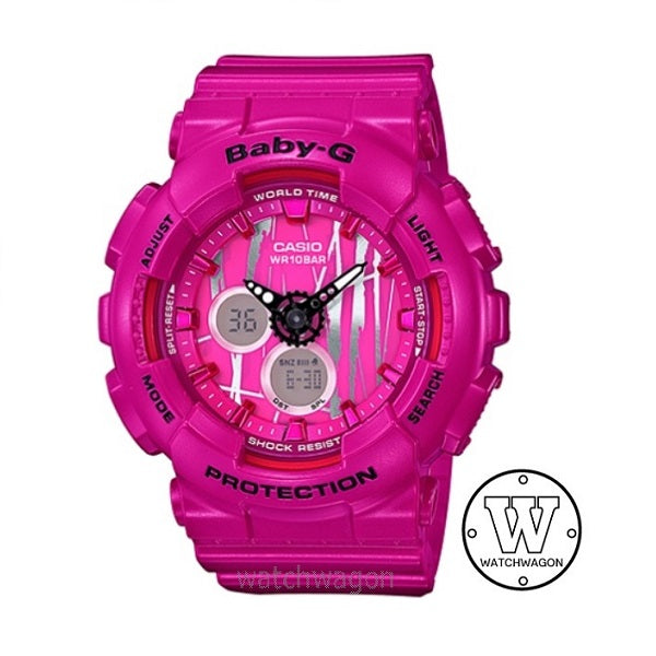 Casio Baby-G BA-120SP-4A Pink Resin Band Analog Digital Ladies Watch