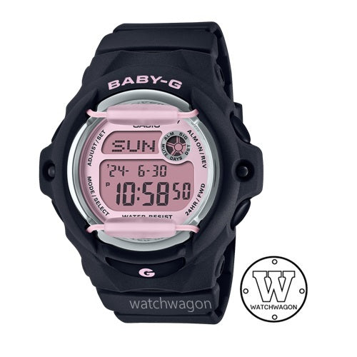 Casio Baby-G BG-169U-1C Black Pink Digital Ladies / Kids Watch LED Super Illuminator Backlight bg-169 bg169
