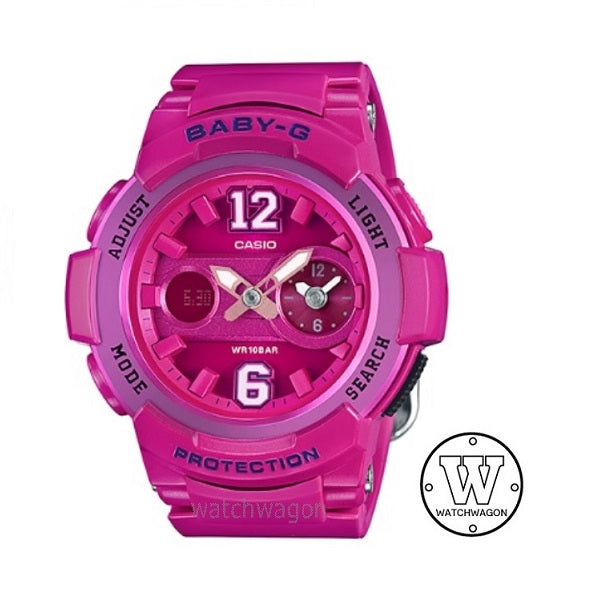Casio Baby-G BGA-210-4B2 Pink Resin Band Analog Digital Ladies Watch BGA210 BGA-210