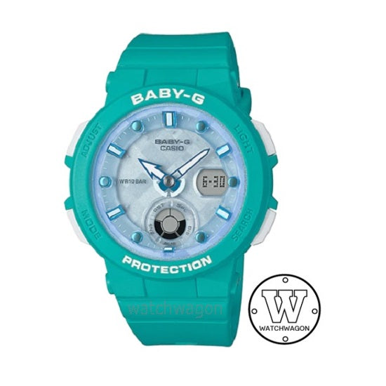 Casio Baby-G BGA-250-2A Green Analog Digital Ladies Watch