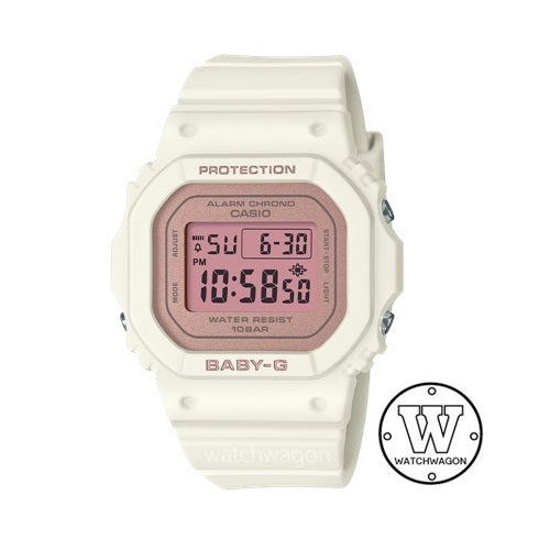 Casio Baby-g BGD-565SC-4 Pink Face Off-White Resin Band and Case Ladies Digital Watch bgd-565 bgd565