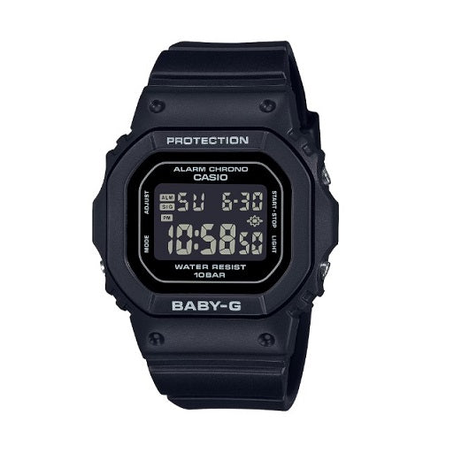 Casio Baby-G BGD-565U-1 Full Black Digital Ladies Kids Watch bgd-565 bgd-565u-1dr White LED