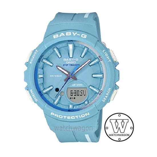 Casio Baby-G BGS-100RT-2A Step Tracker Blue Ladies Analog Digital Watch BGS100 BGS-100