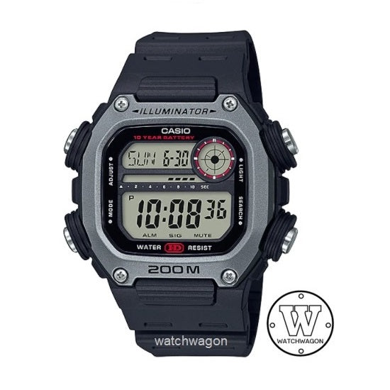 Casio DW-291H-1A Standard Digital Black Resin Band Watch DW291H-1A DW-291