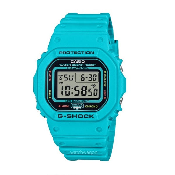 Casio G-Shock DW-5600EP-2 Athletes Vivid Color Blue Resin Band Digital Watch
