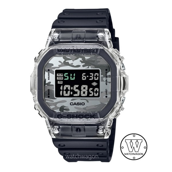 Casio G-Shock DW-5600SKC-1 Camouflage Dial Black Resin Band Translucent Bezel Gents Sports Digital Watch dw-5600 dw5600