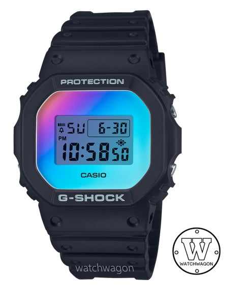 Casio G-Shock DW-5600SR-1 Iridescent Color Series Black Resin Band Digital unisex watch dw-5600 dw5600 dw-5600sr-1