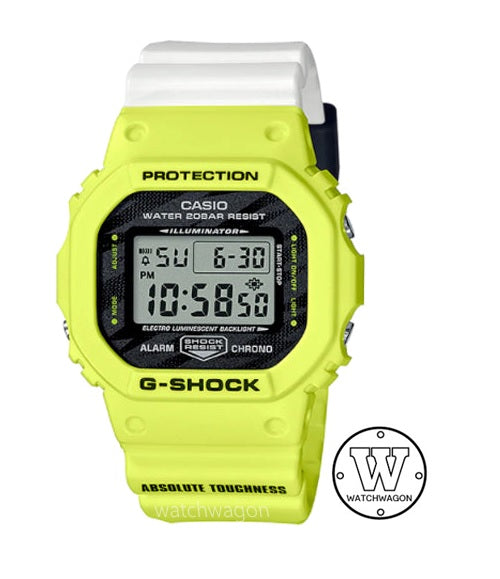 Casio G-Shock DW-5600TGA-9 Yellow White Digital unisex Resin Band watch dw-5600 dw5600 dw-5600tga-9d dw-5600tga-9dr