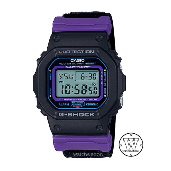 Casio G-Shock DW-5600THS-1 Black Purple Digital unisex Cloth Band watch dw-5600 dw5600 dw-5600ths-1d dw-5600ths-1dr