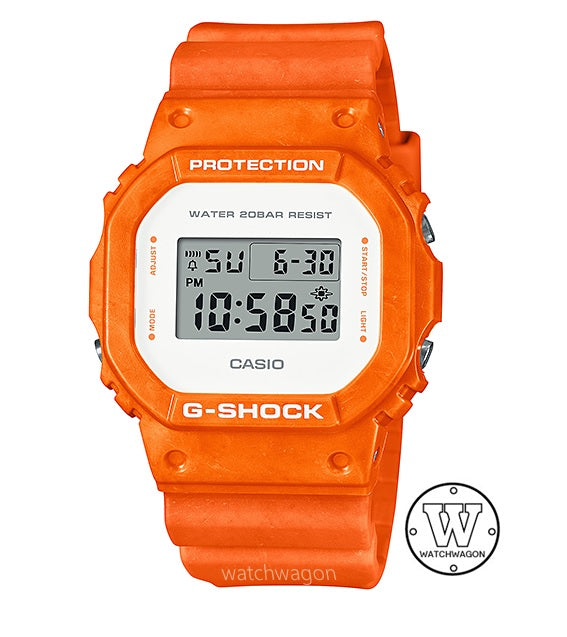 Casio G-Shock DW-5600WS-4 Unisex Digital Sports Watch Orange Resin Band dw-5600
