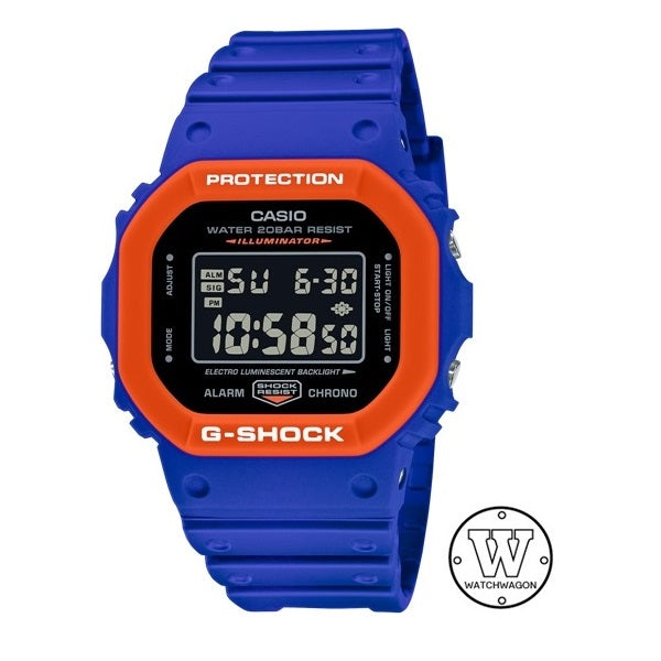 Casio G-Shock DW-5610SC-2 Blue and Orange Digital Sports Watch dw-5610 dw-5610sc-2dr