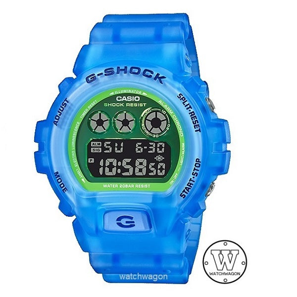 Casio G-Shock DW-6900LS-2 Seim-Transparent Blue Unisex Digital Watch DW-6900 DW6900 DW-6900LS-2D