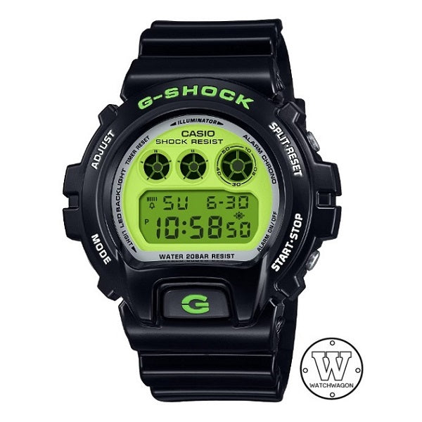 Casio G-Shock DW-6900RCS-1 Black and Green Vivid Crazy Colors Series Digital Unisex Watch dw-6900 dw6900