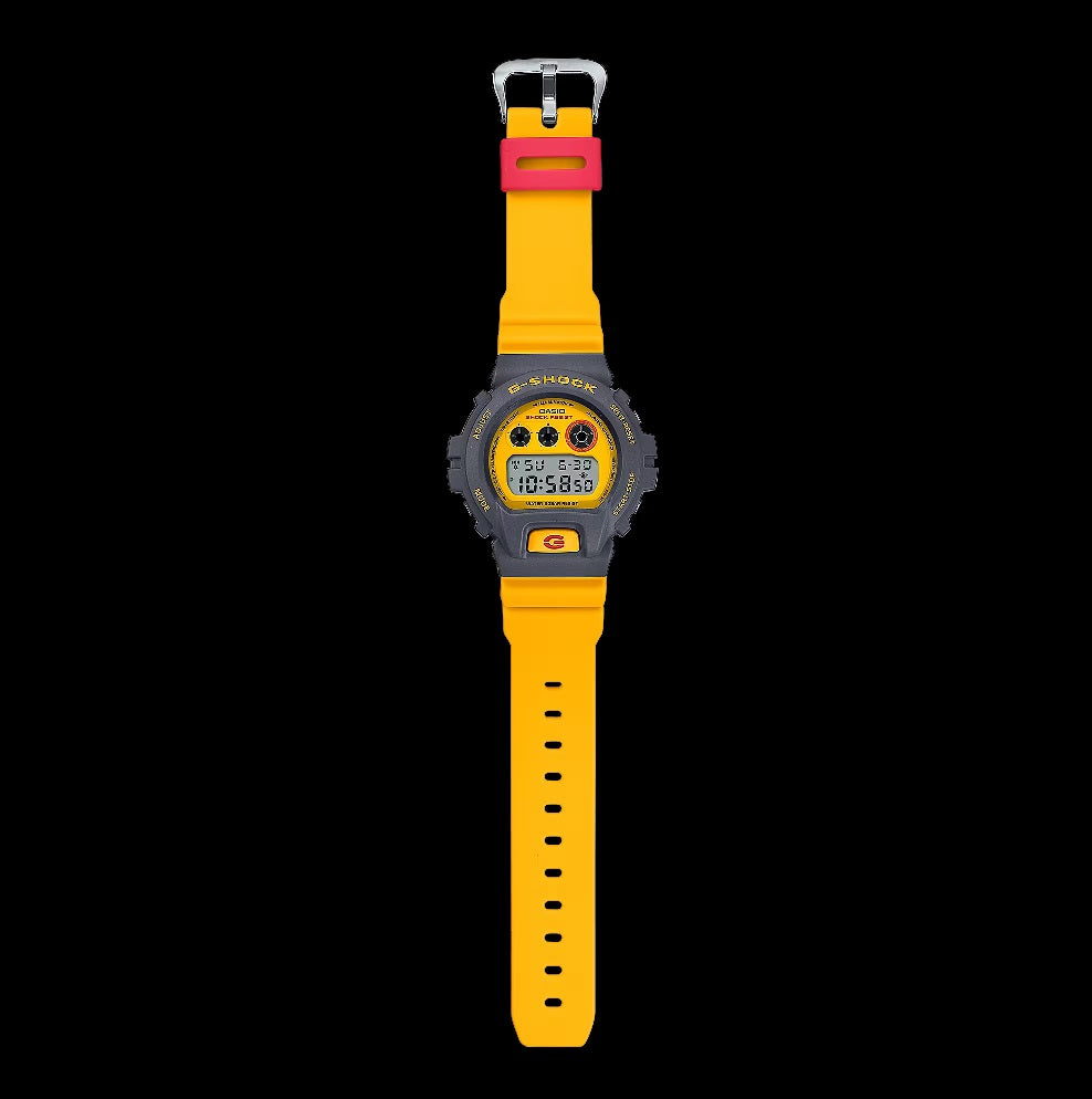 Casio G-Shock DW-6900Y-9 Retro '90s Inspired Yellow with Grey Bezel Digital Sports Watch Resin Band dw-6900 dw6900
