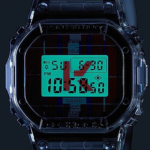 Casio G-Shock DWE-5600KS-7 Limited Edition KASHIWA SATO LINES Collaboration Translucent Resin Band Box Set with Extra Band and Bezel