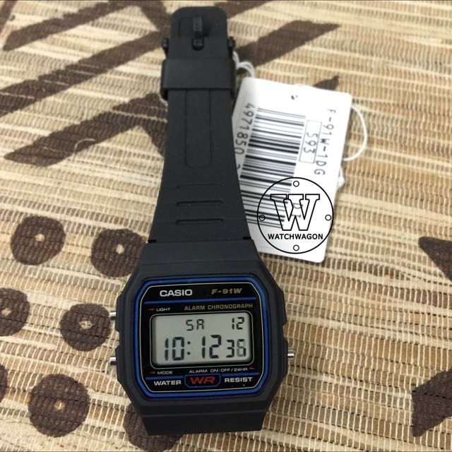 Casio F-91W-1D Classic Evergreen Best Seller Army Boy's Favourite Digital Sports Watch f91 f-91w f-91