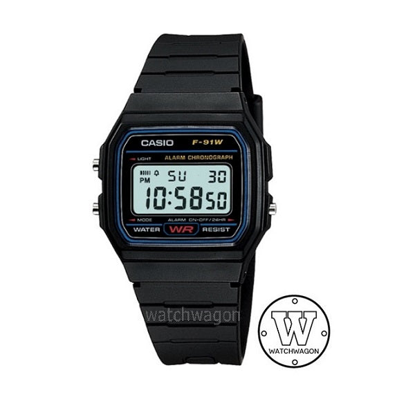Casio F-91W-1D Classic Evergreen Best Seller Army Boy's Favourite Digital Sports Watch f91 f-91w f-91
