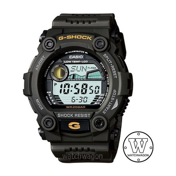 Casio G-Shock G-7900-3 G-Rescue Army Green Digital Sports Mens Watch Resin Band G7900 G-7900-3D