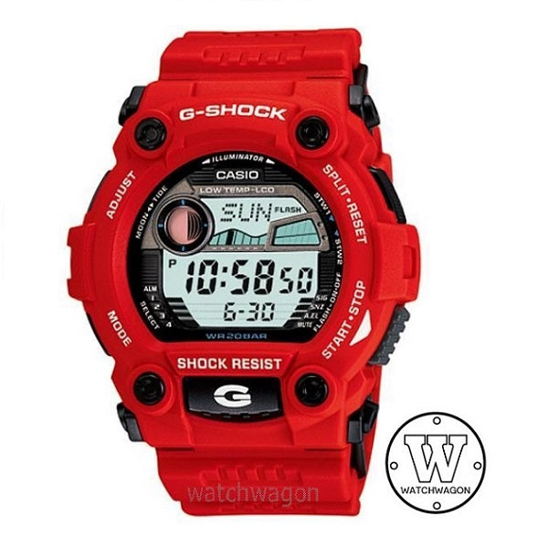 Casio G-Shock G-7900A-4 G-Rescue Red Digital Gents Watch with Moon Data and Tide Graph g-7900 g7900 g-7900a-4dr