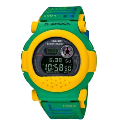 Casio G-Shock G-B001RG-3 " Jason " Yellow Green Grey Carbon Core Guard Bluetooth Mobile Link g-001 g-b001