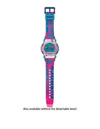 Casio G-Shock G-B001RG-4 " Jason " Pink Blue Green Carbon Core Guard Bluetooth Mobile Link g-001 g-b001