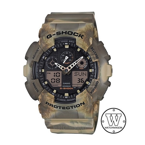 Casio G-Shock GA-100MM-5A Brown Marble Pattern GA-100 GA100 GA-100MM Gents Watch