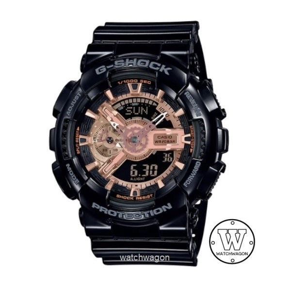 Casio G-Shock GA-110MMC-1A Rose Gold Accented Black Resin Band Watch GA110MMC-1A GA-110MMC-1ADR GA-110