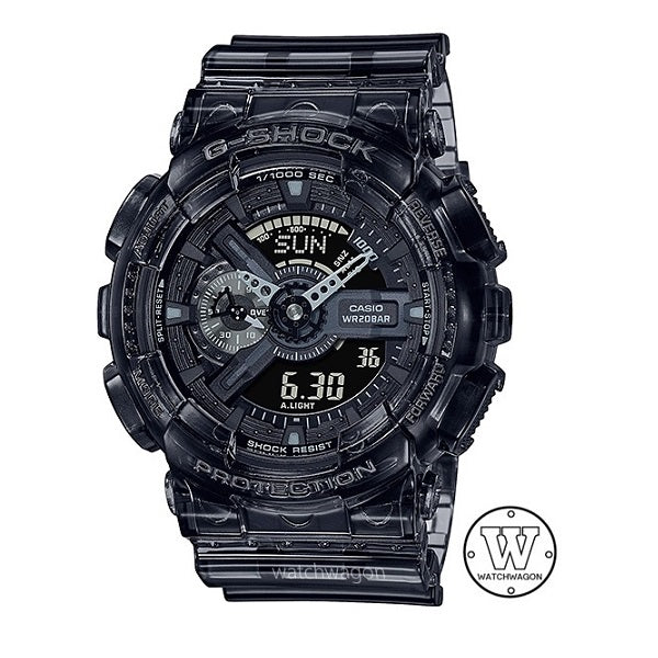 Casio G-Shock GA-110SKE-8A Semi-Transparent Ana-Digi Resin Band Gents Sports Watch ga-110 ga110 ga-110ske-8adr