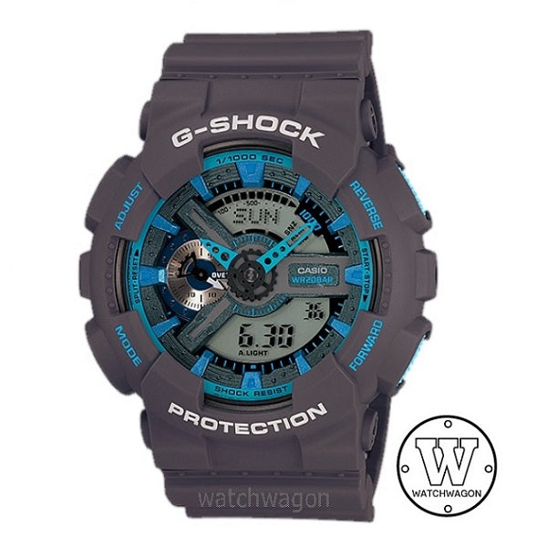 Casio G-Shock GA-110TS-8A2 Analog Digital Gents Sports Watch Grey Resin Band ga-110 ga110