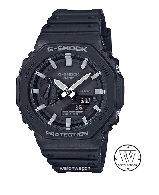 Casio G-Shock GA-2100-1A Carbon Core Guard Carbon Case Resin Band Analog Digital Unisex Watch ga2100