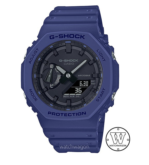 Casio G-Shock GA-2100-2A Slim Case Analog Digital Unisex Blue Resin Band Watch GA-2100-2ADR GA2100 Casioak