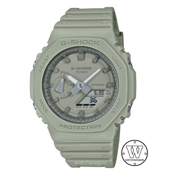 Casio G-Shock GA-2100NC-3A Natural Color Series Green Resin Band CASIOAK ga-2100 ga2100