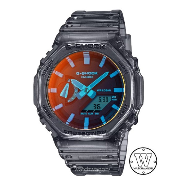 Casio G-Shock GA-2100TLS-8A Grey Translucent Resin Beach-Inspired Ana Digi Watch CASIOAK ga-2100 ga2100
