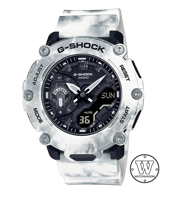 Casio G-Shock GA-2200GC-7A Grunge Snow Camouflage Resin Band Gents Watch ga-2200 ga2200 ga-2200gc-7adr