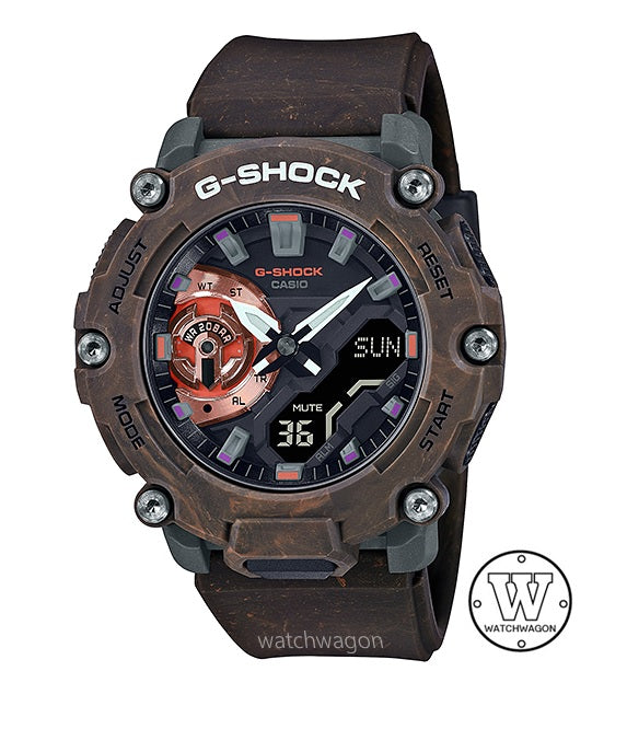 Casio G-Shock GA-2200MFR-5A Brown Misty Forest Themed Analog Digital Watch ga2200 ga-2200