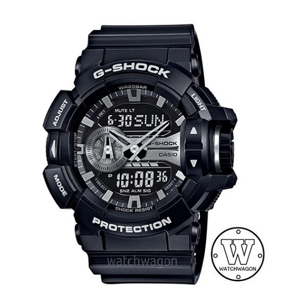 Casio G-Shock GA-400GB-1A Analog Digital Gents Watch Black Resin Band GA-400 GA-400GB-1ADR