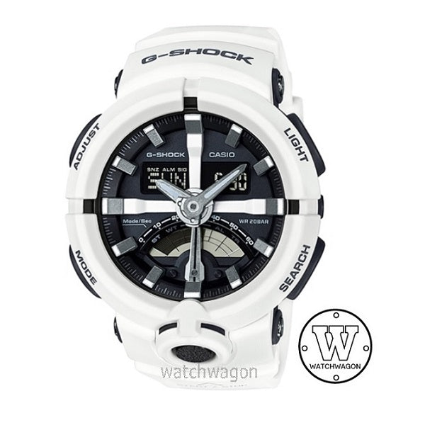 Casio G-Shock GA-500-7A Analog Digital White Resin Band Gents Sports Watch GA-500 GA500 Storm Trooper