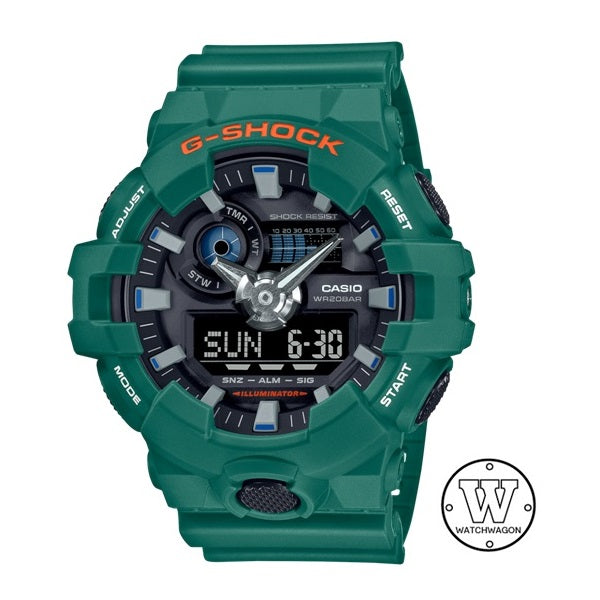 Casio G-Shock GA-700SC-3A Green Resin Case and Band Analog Digital Gents Sports Watch ga-700 ga700